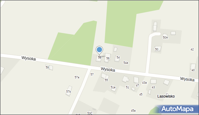 Bełk, Wysoka, 58, mapa Bełk