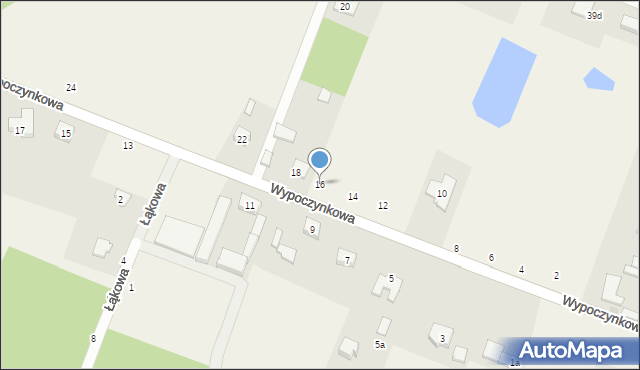 Biała, Wypoczynkowa, 16, mapa Biała