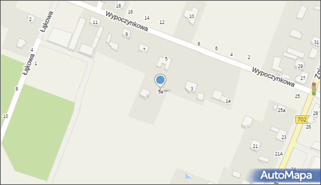 Biała, Wypoczynkowa, 5a, mapa Biała