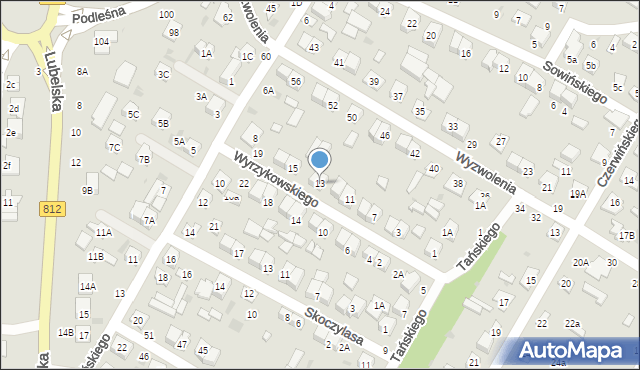 Biała Podlaska, Wyrzykowskiego Zenona, 13, mapa Białej Podlaskiej