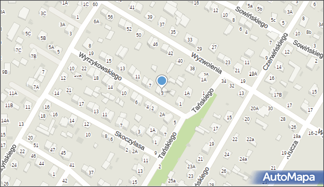 Biała Podlaska, Wyrzykowskiego Zenona, 3, mapa Białej Podlaskiej