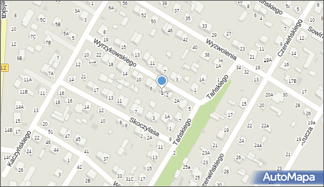 Biała Podlaska, Wyrzykowskiego Zenona, 4, mapa Białej Podlaskiej