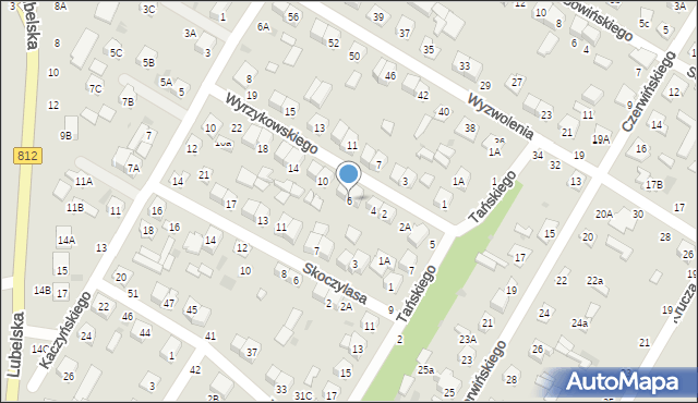 Biała Podlaska, Wyrzykowskiego Zenona, 6, mapa Białej Podlaskiej