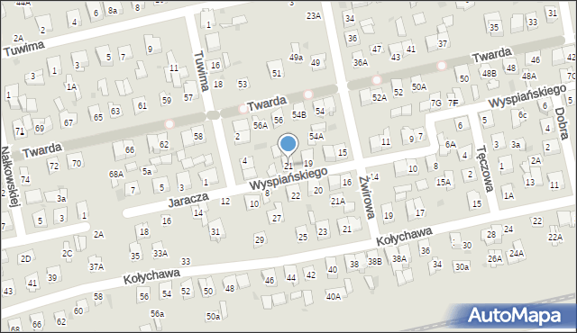 Biała Podlaska, Wyspiańskiego Stanisława, 21, mapa Białej Podlaskiej