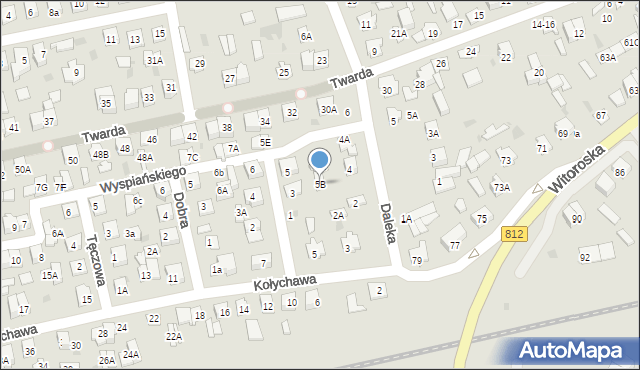 Biała Podlaska, Wyspiańskiego Stanisława, 5B, mapa Białej Podlaskiej