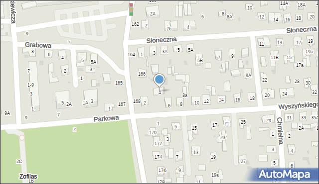 Biała Podlaska, Wyszyńskiego Stefana, ks. kard., 4, mapa Białej Podlaskiej