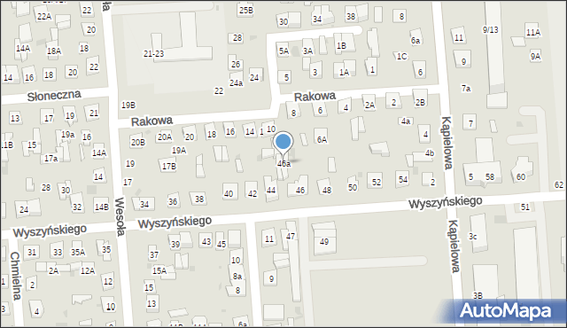 Biała Podlaska, Wyszyńskiego Stefana, ks. kard., 46a, mapa Białej Podlaskiej