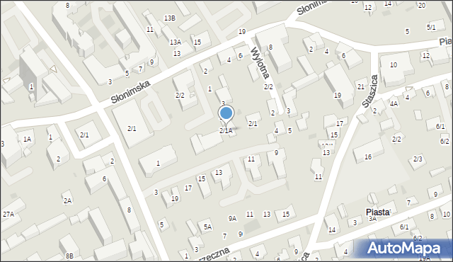 Białystok, Wylotna, 2/1A, mapa Białegostoku