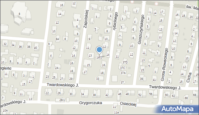 Białystok, Wybickiego Józefa, gen., 14/1, mapa Białegostoku