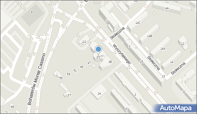 Białystok, Wyszyńskiego Stefana, ks. kard., 2/1, mapa Białegostoku