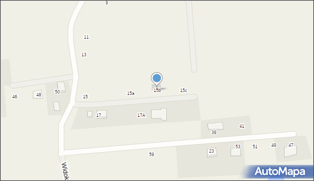 Bielkówko, Wyżynna, 15b, mapa Bielkówko