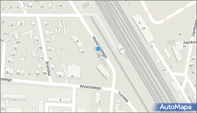 Bielsk Podlaski, Wyszyńskiego Stefana, ks. kard., 20, mapa Bielsk Podlaski