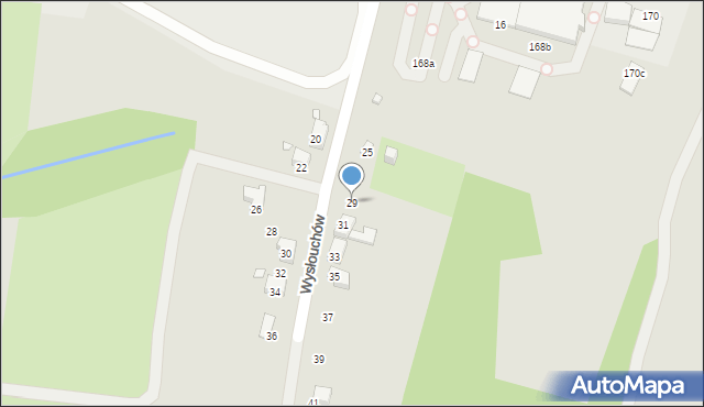 Bielsko-Biała, Wysłouchów Marii i Bolesława, 29, mapa Bielsko-Białej