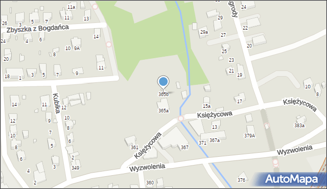 Bielsko-Biała, Wyzwolenia, 365b, mapa Bielsko-Białej