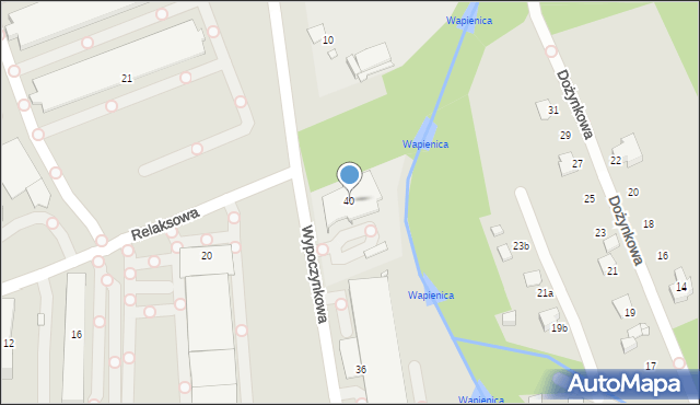 Bielsko-Biała, Wypoczynkowa, 40, mapa Bielsko-Białej