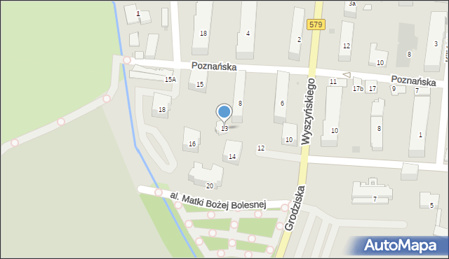 Błonie, Wyszyńskiego Stefana, ks. kard., 13, mapa Błonie