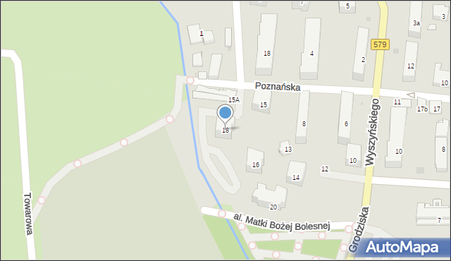 Błonie, Wyszyńskiego Stefana, ks. kard., 18, mapa Błonie