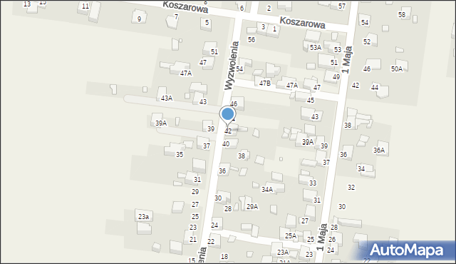 Bobrowniki, Wyzwolenia, 42, mapa Bobrowniki