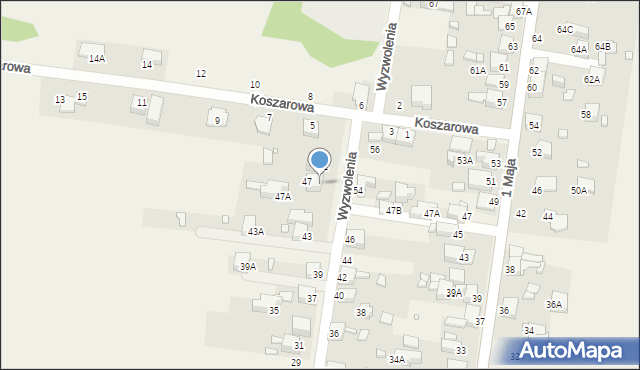 Bobrowniki, Wyzwolenia, 49, mapa Bobrowniki