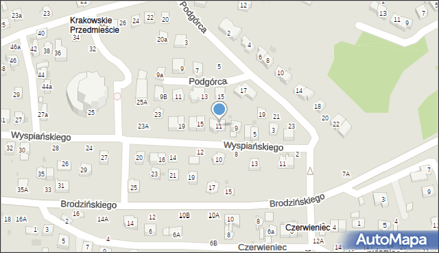 Bochnia, Wyspiańskiego Stanisława, 11, mapa Bochni