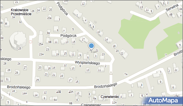 Bochnia, Wyspiańskiego Stanisława, 5A, mapa Bochni