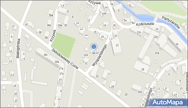 Bogatynia, Wyspiańskiego Stanisława, 34, mapa Bogatynia