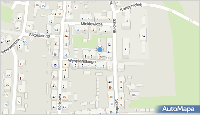 Boguszów-Gorce, Wyspiańskiego Stanisława, 10, mapa Boguszów-Gorce