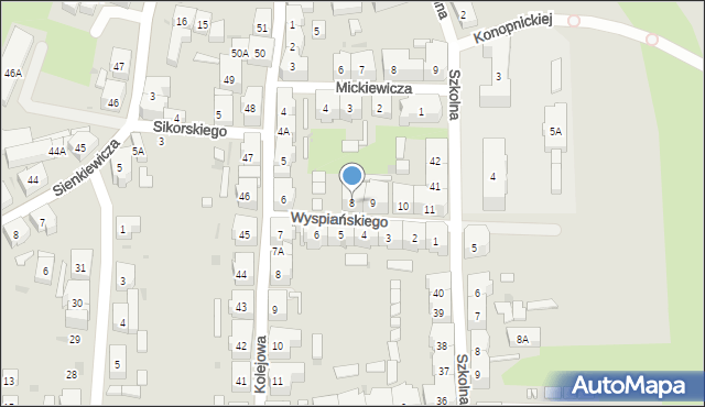 Boguszów-Gorce, Wyspiańskiego Stanisława, 8, mapa Boguszów-Gorce