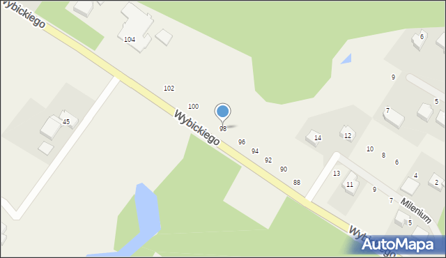 Bojano, Wybickiego Józefa, gen., 98, mapa Bojano