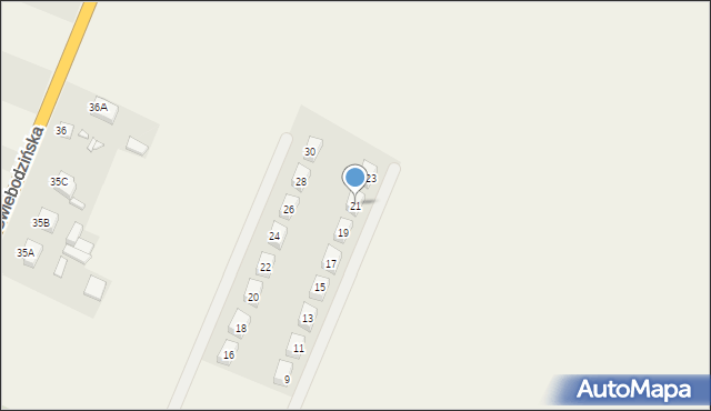Bolewice, Wypoczynkowa, 21, mapa Bolewice