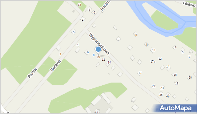 Borkowo, Wypoczynkowa, 10, mapa Borkowo