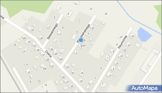 Boronów, Wyspiańskiego Stanisława, 4, mapa Boronów