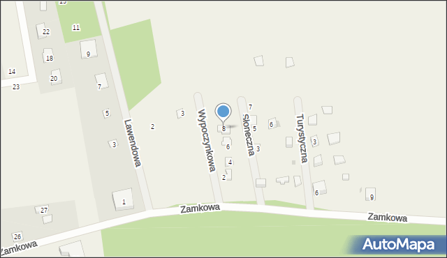 Borzechowo, Wypoczynkowa, 8, mapa Borzechowo