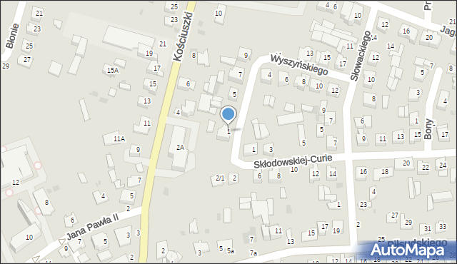 Brańsk, Wyszyńskiego Stefana, ks. kard., 1, mapa Brańsk