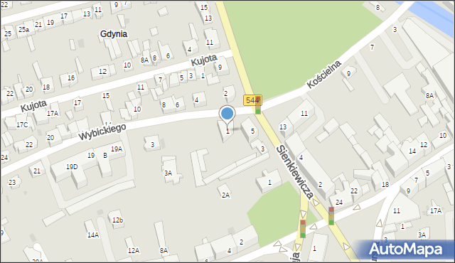 Brodnica, Wybickiego Józefa, gen., 1, mapa Brodnica