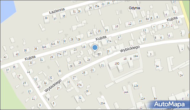 Brodnica, Wybickiego Józefa, gen., 22A, mapa Brodnica