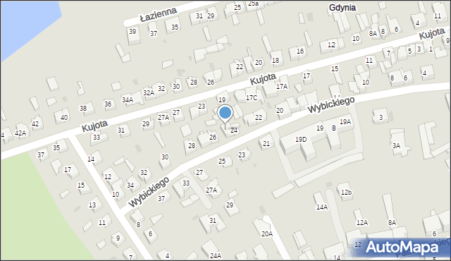 Brodnica, Wybickiego Józefa, gen., 24A, mapa Brodnica