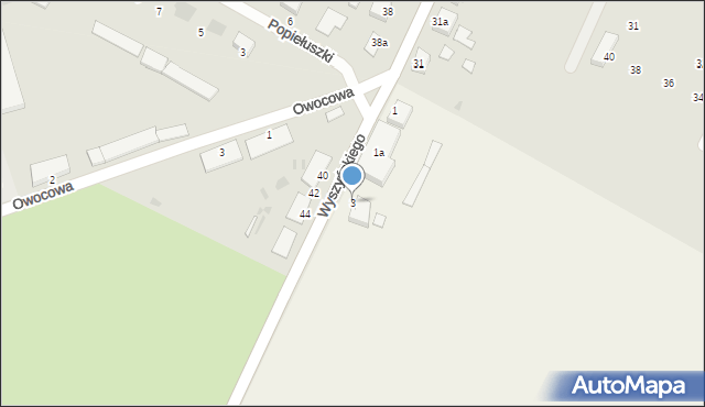 Browina, Wyszyńskiego Stefana, ks. kard., 3, mapa Browina