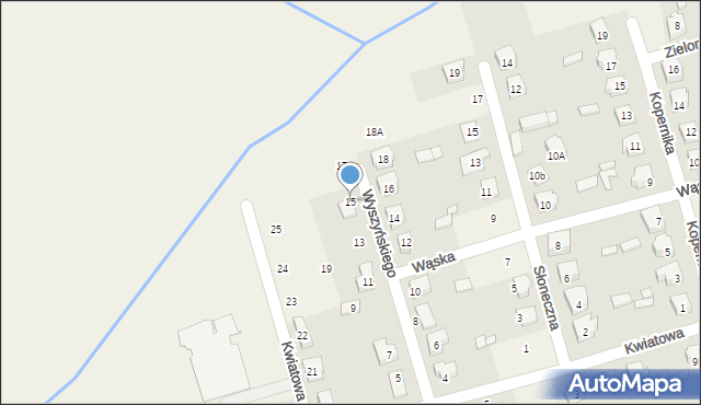 Brudzew, Wyszyńskiego Stefana, ks. kard., 15, mapa Brudzew
