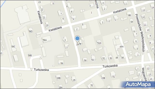Brudzew, Wyszyńskiego Stefana, ks. kard., 1a, mapa Brudzew