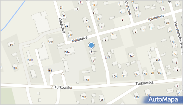 Brudzew, Wyszyńskiego Stefana, ks. kard., 3, mapa Brudzew
