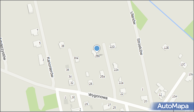 Brwinów, Wygonowa, 26b, mapa Brwinów