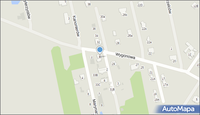 Brwinów, Wygonowa, 30, mapa Brwinów