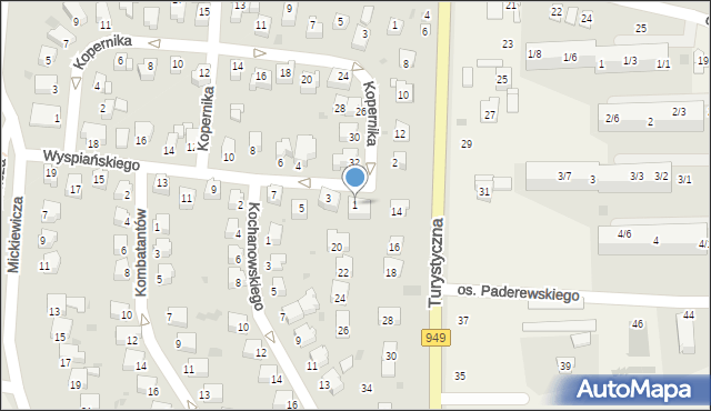 Brzeszcze, Wyspiańskiego Stanisława, 1, mapa Brzeszcze