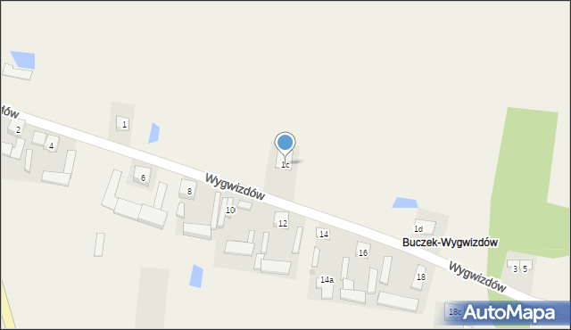 Buczek, Wygwizdów, 1c, mapa Buczek