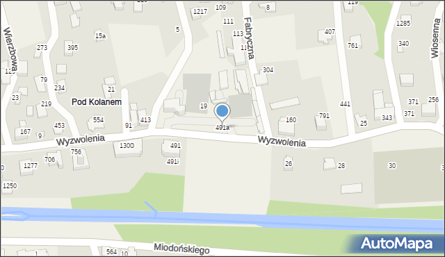 Buczkowice, Wyzwolenia, 491a, mapa Buczkowice