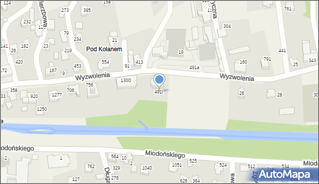Buczkowice, Wyzwolenia, 491i, mapa Buczkowice