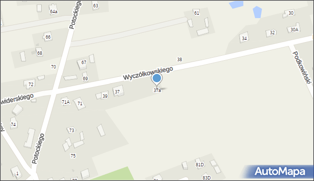 Budy-Grzybek, Wyczółkowskiego Leona, 37a, mapa Budy-Grzybek