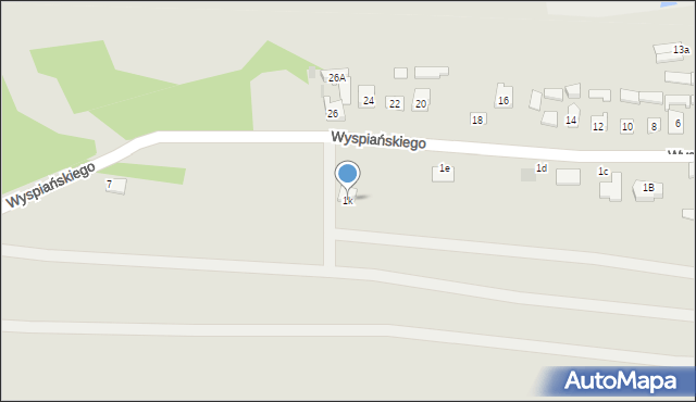 Bychawa, Wyspiańskiego Stanisława, 1k, mapa Bychawa