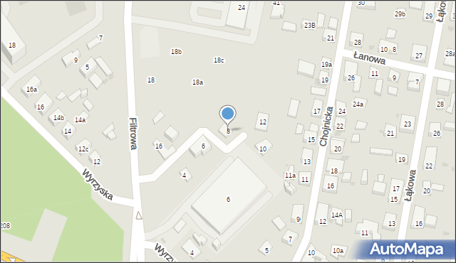 Bydgoszcz, Wyrzyska, 8, mapa Bydgoszczy